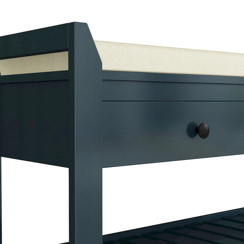 Entryway Storage Bench with Drawers-11