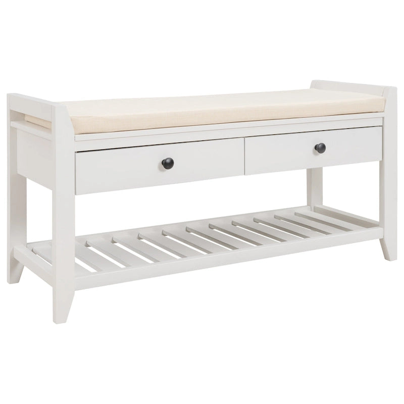 Entryway Storage Bench with Drawers-18