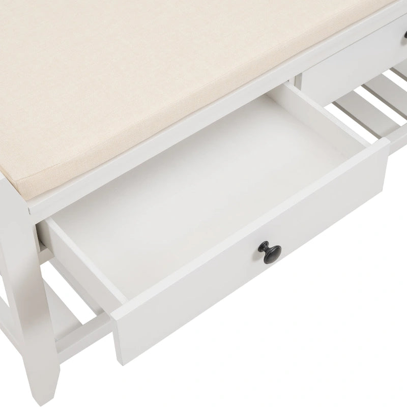Entryway Storage Bench with Drawers-21