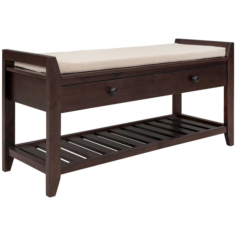 Entryway Storage Bench with Drawers-30