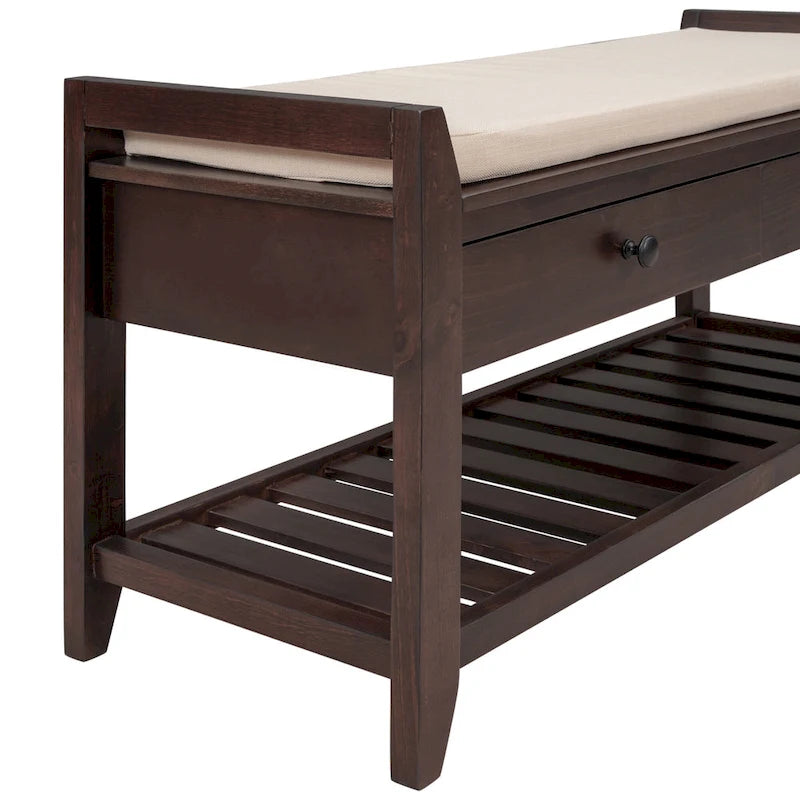 Entryway Storage Bench with Drawers-33