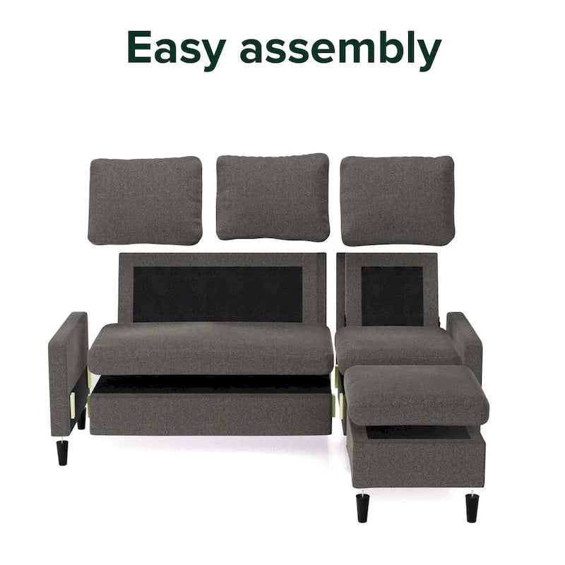 Priage by ZINUS Convertible Sectional Sofa with Reversible Chaise-4