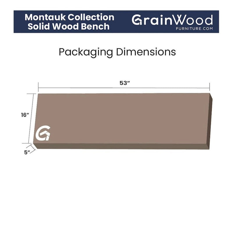 Grain Wood Furniture Montauk Solid Wood Backless Bench-8