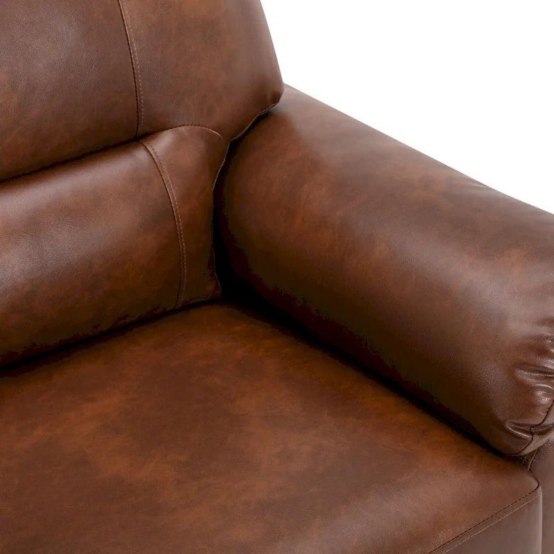 Morden Fort Upholstered Living Room Set, 2 Pieces - Faux Leather chair, Loveseat-29