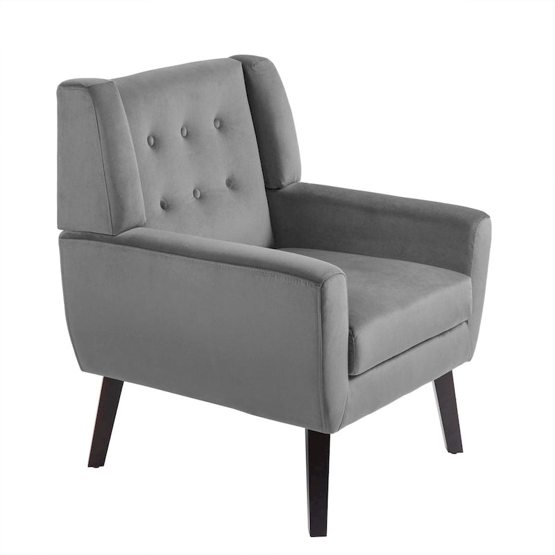 Set of 2 Velvet Living Room Accent Chair Upholstered Armchair-16
