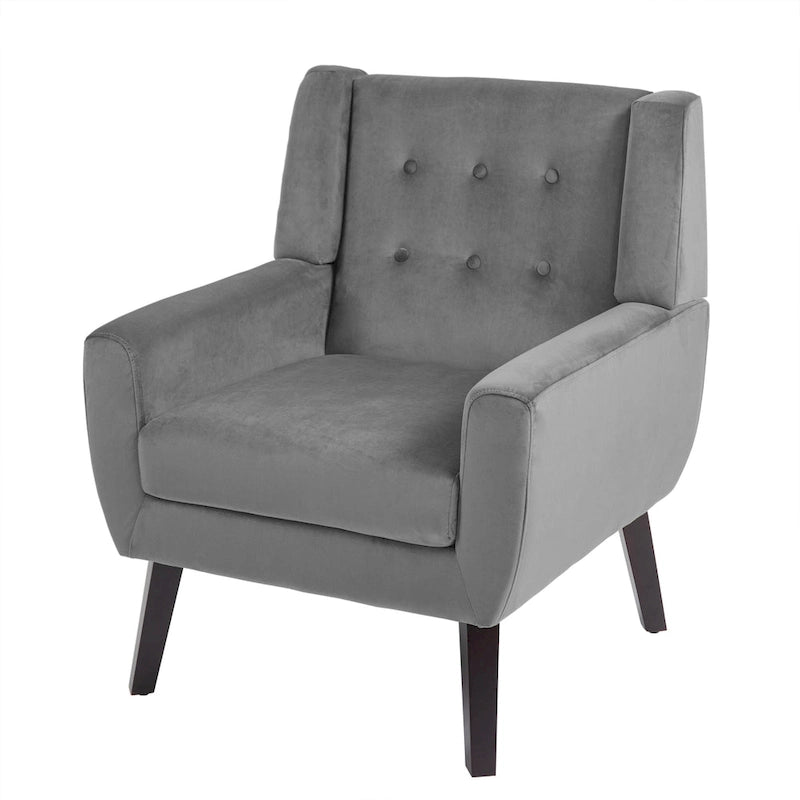 Set of 2 Velvet Living Room Accent Chair Upholstered Armchair-17