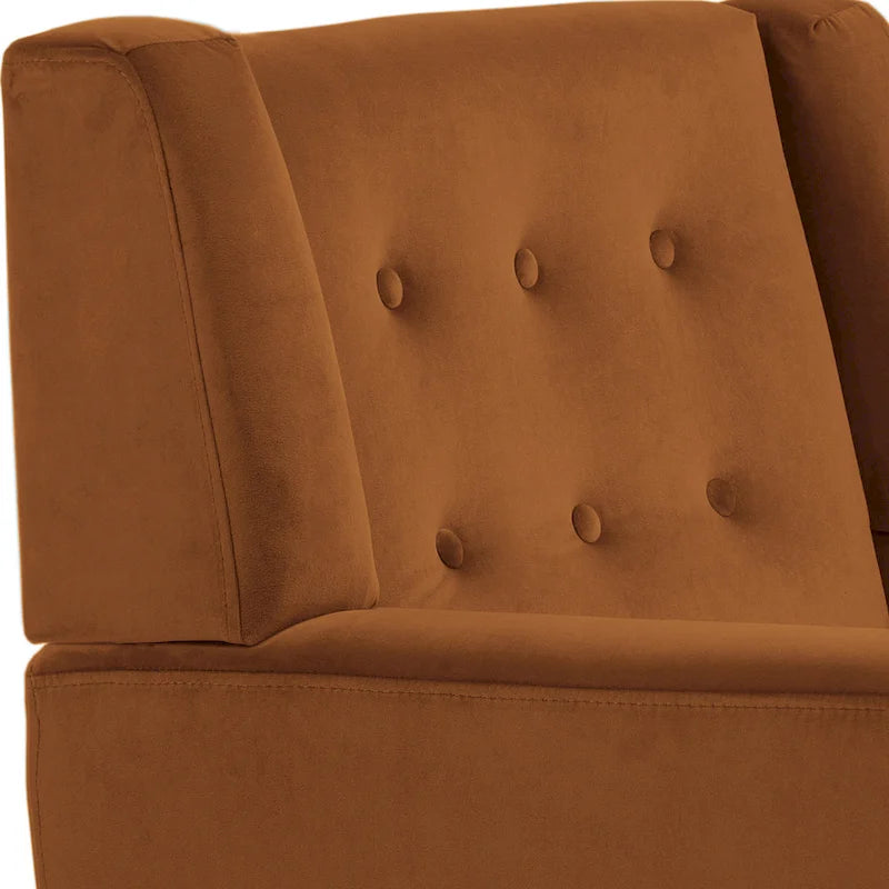 Set of 2 Velvet Living Room Accent Chair Upholstered Armchair-31