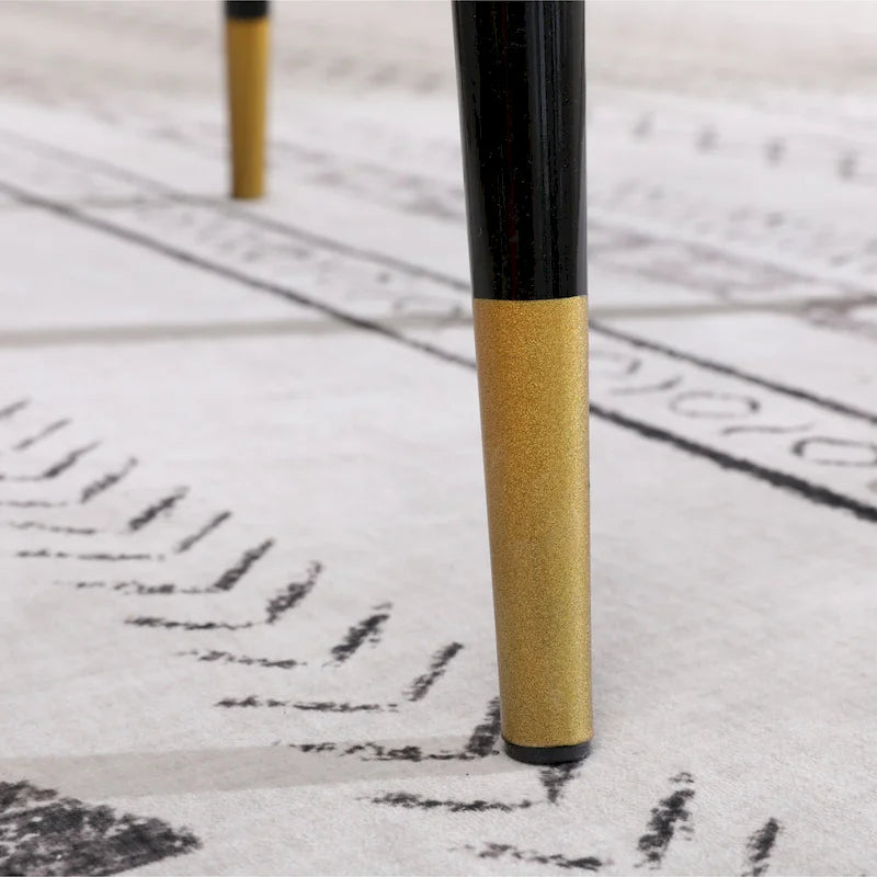 Roundhill Furniture Lassan Contemporary 5-Piece Dining Set, White Round Table and 4 Chairs-11