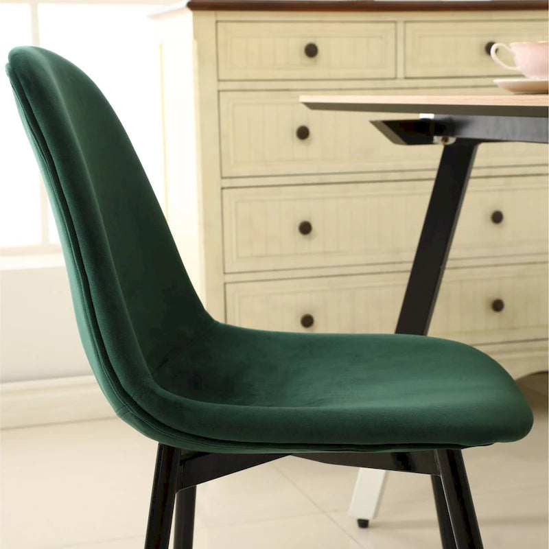 Roundhill Furniture Lassan Contemporary 5-Piece Dining Set, White Round Table and 4 Chairs-17