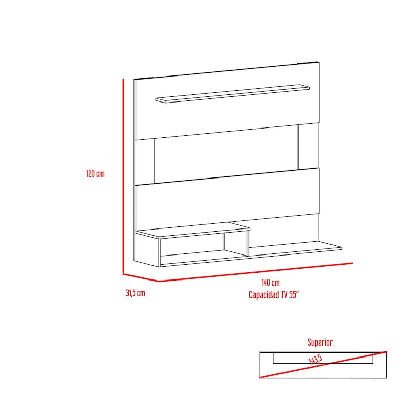 FM Furniture Cabos Floating Entertainment Center For TVs up to 55-inches-4
