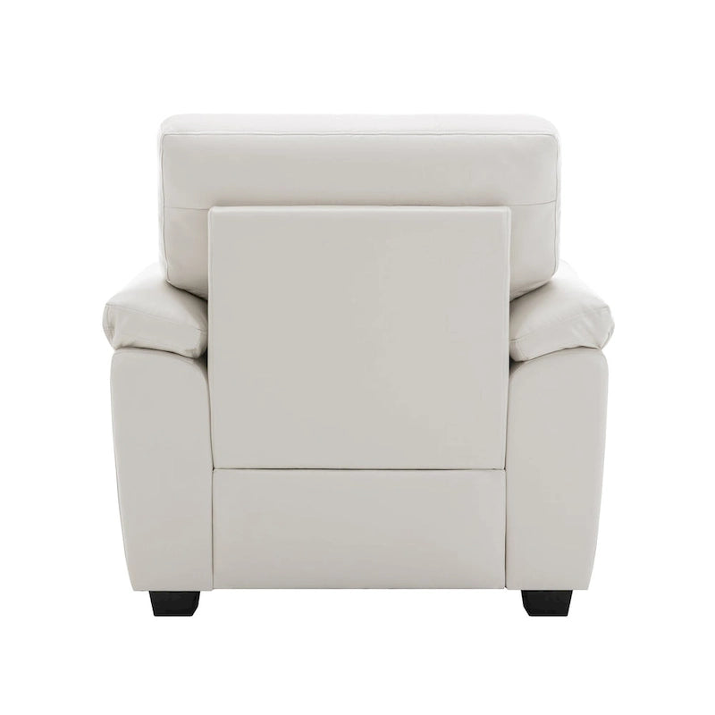 Morden Fort Upholstered Living Room Set, 2 Pieces, Faux Leather Chair, Sofa-29