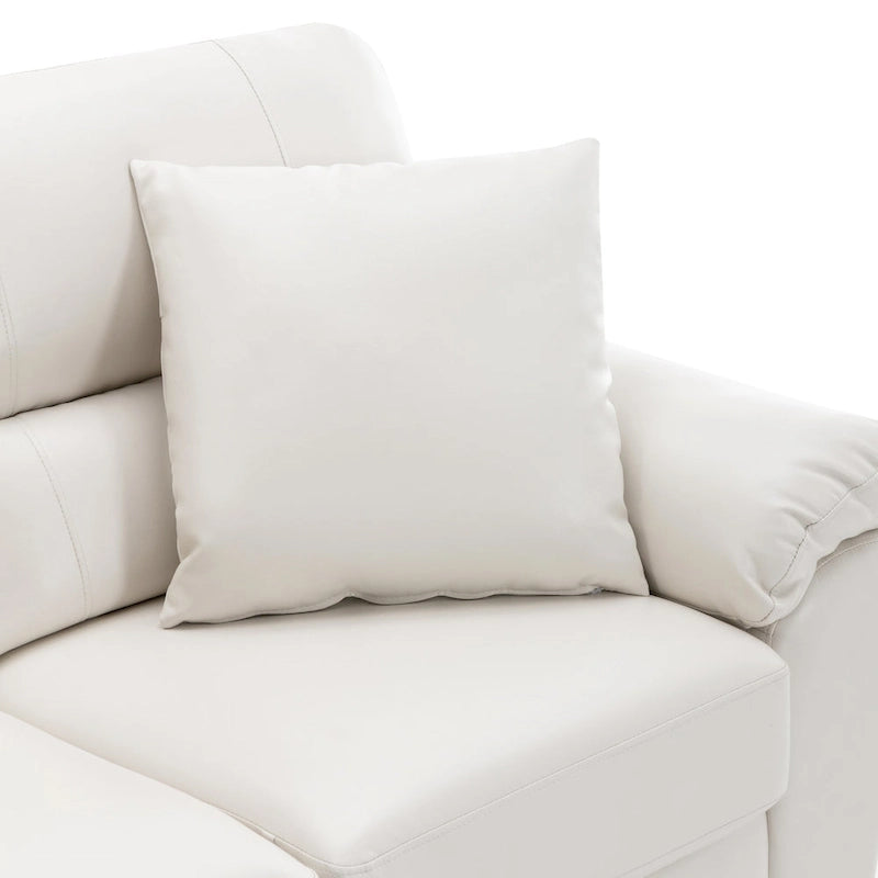 Morden Fort Upholstered Living Room Set, 2 Pieces, Faux Leather Chair, Sofa-35