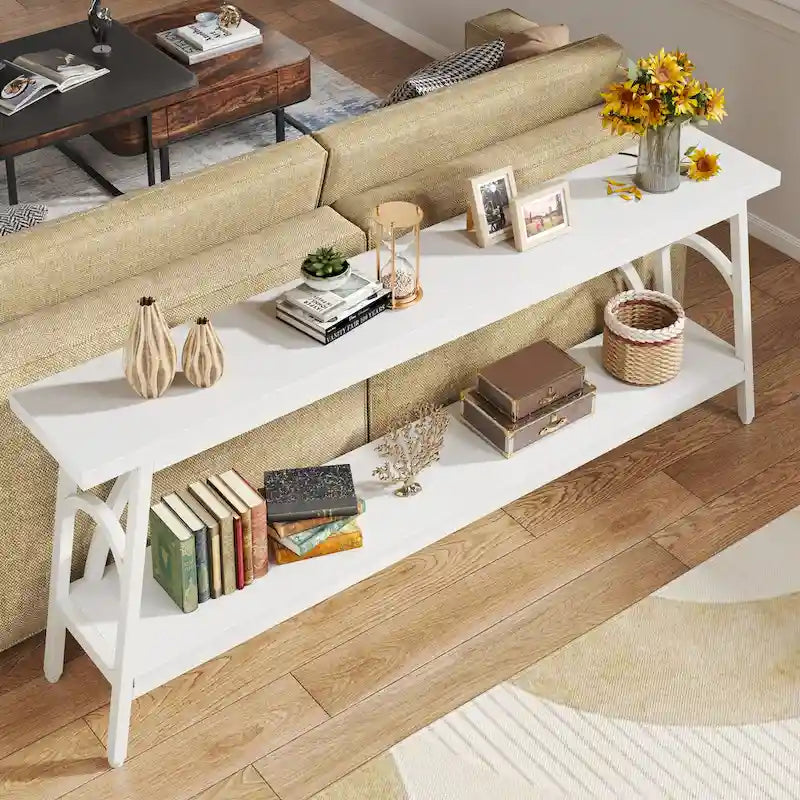 70.8Sofa Tables, 2 Tier Extra Long Console Tables for Entryway-14
