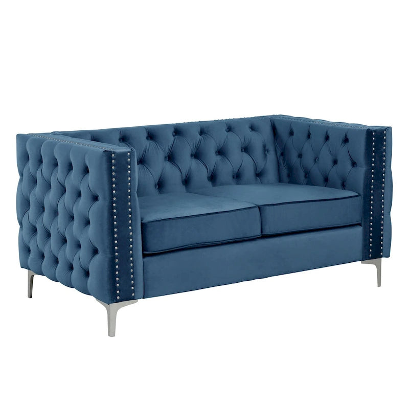 Morden Fort Modern Loveseat with Deep Dutch Velvet Iron Legs-14