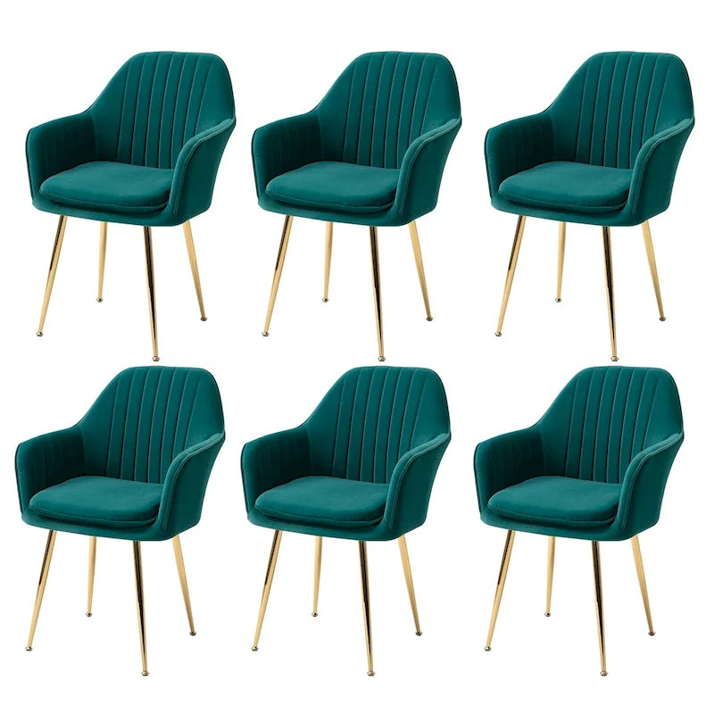 AVAWING Upholstered Dining Chair (Set of 6) Velvet Accent Arm Chair-32