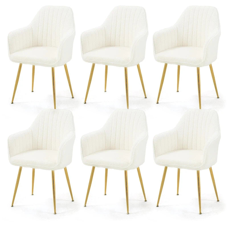 AVAWING Upholstered Dining Chair (Set of 6) Velvet Accent Arm Chair-36
