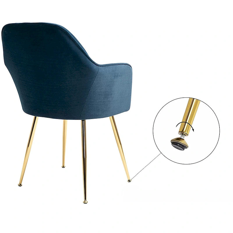 AVAWING Upholstered Dining Chair (Set of 6) Velvet Accent Arm Chair-4