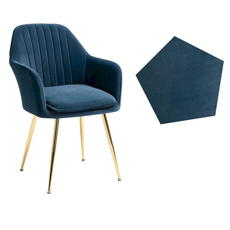 AVAWING Upholstered Dining Chair (Set of 6) Velvet Accent Arm Chair-6