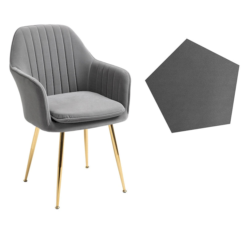 AVAWING Upholstered Dining Chair (Set of 6) Velvet Accent Arm Chair-19