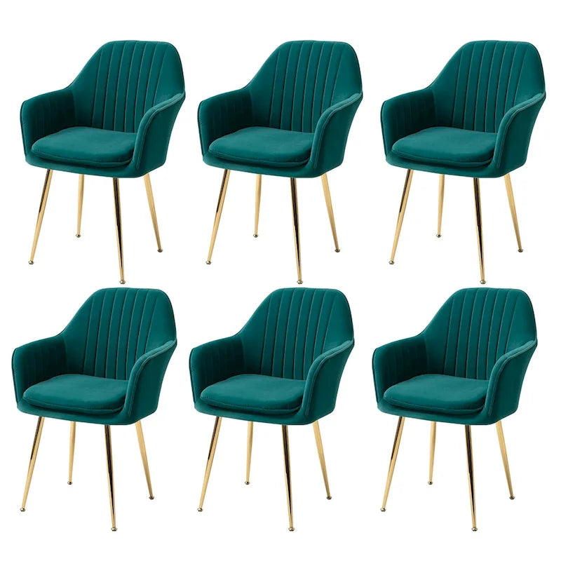 AVAWING Upholstered Dining Chair (Set of 6) Velvet Accent Arm Chair-20