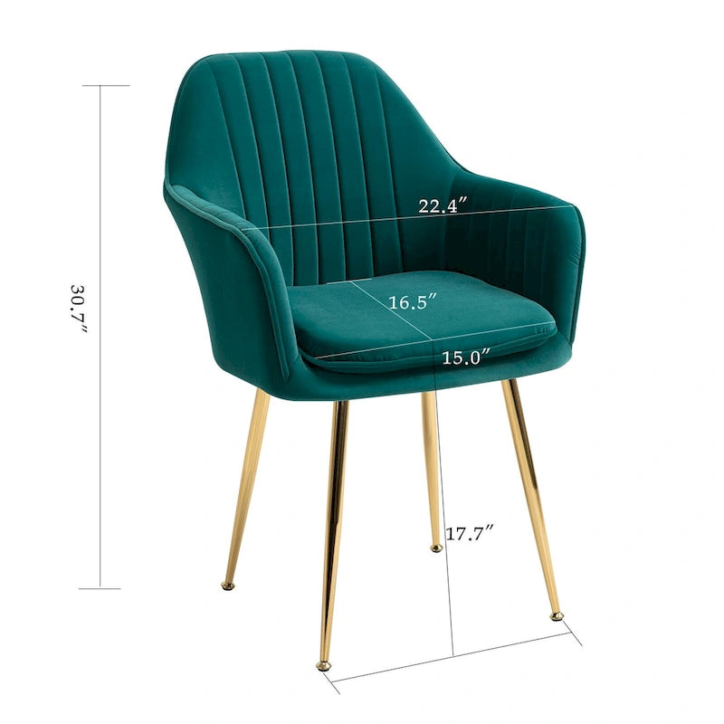 AVAWING Upholstered Dining Chair (Set of 6) Velvet Accent Arm Chair-24