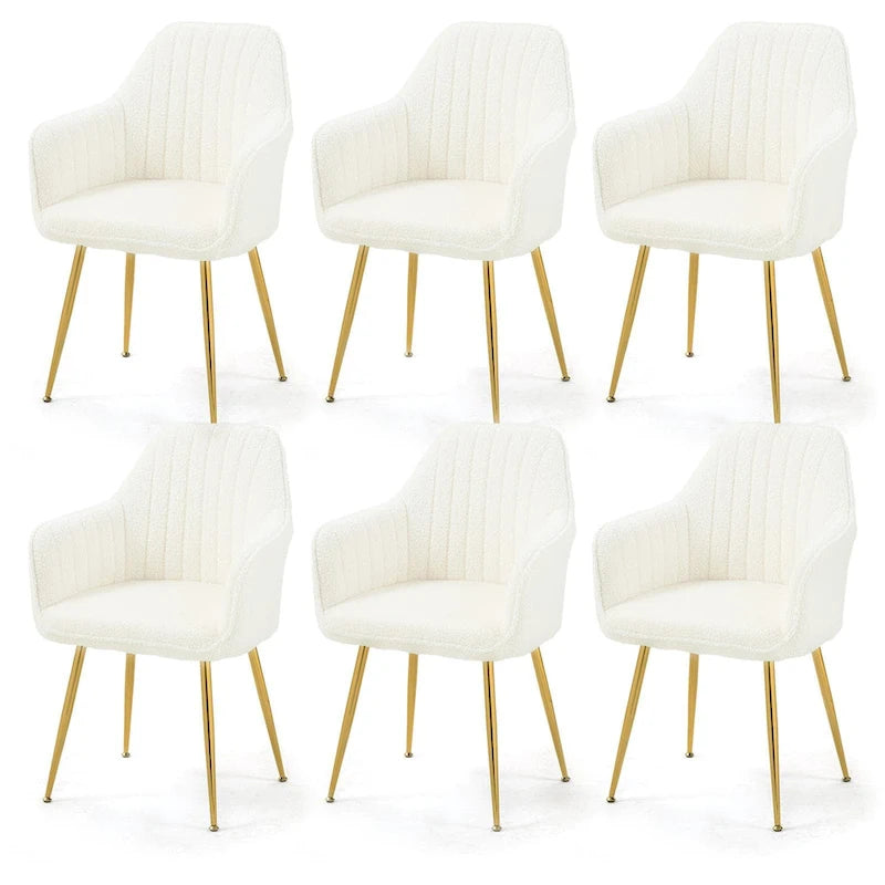 AVAWING Upholstered Dining Chair (Set of 6) Velvet Accent Arm Chair-26