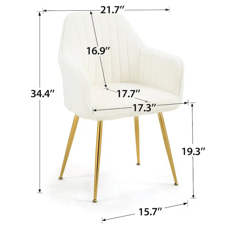 AVAWING Upholstered Dining Chair (Set of 6) Velvet Accent Arm Chair-31