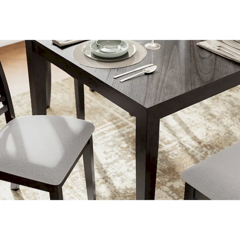 Signature Design by Ashley Langwest Dining Table and 4 Chairs and Bench (Set of 6)-4
