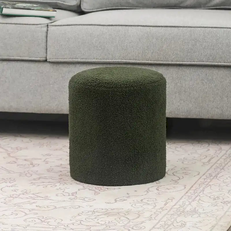 Adeco Footrest Ottoman 13 inches Fabric Stool for Living Room Bedroom-4