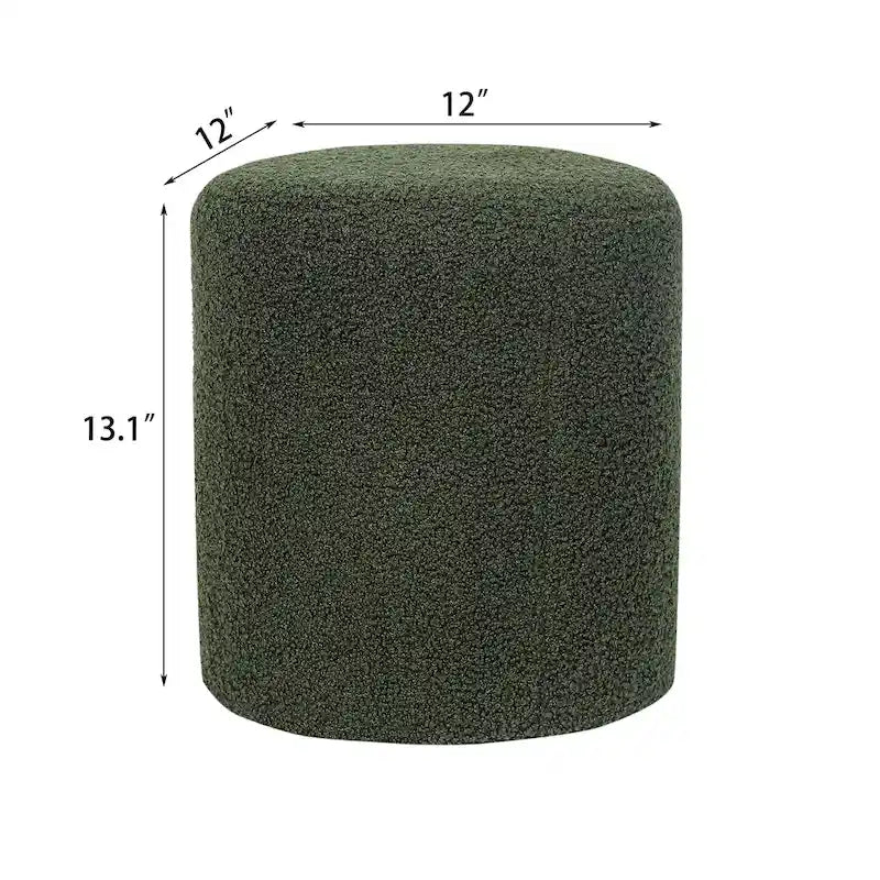 Adeco Footrest Ottoman 13 inches Fabric Stool for Living Room Bedroom-7