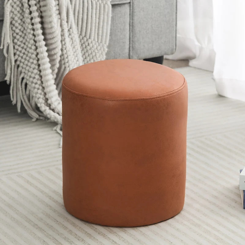 Adeco Footrest Ottoman 13 inches Fabric Stool for Living Room Bedroom-18