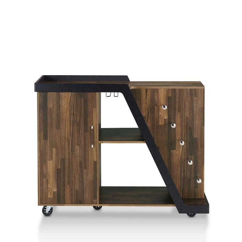 Furniture of America Tern Modern 6-shelf Mobile Wine Cabinet-4