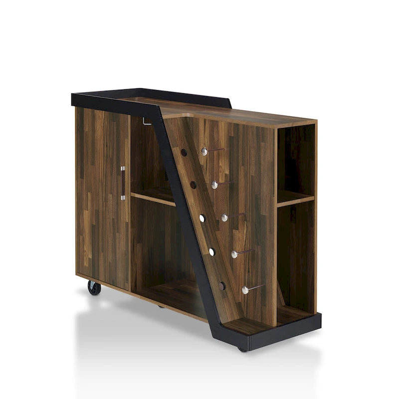 Furniture of America Tern Modern 6-shelf Mobile Wine Cabinet-9