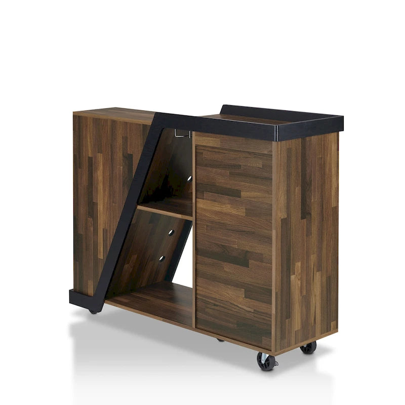 Furniture of America Tern Modern 6-shelf Mobile Wine Cabinet-11