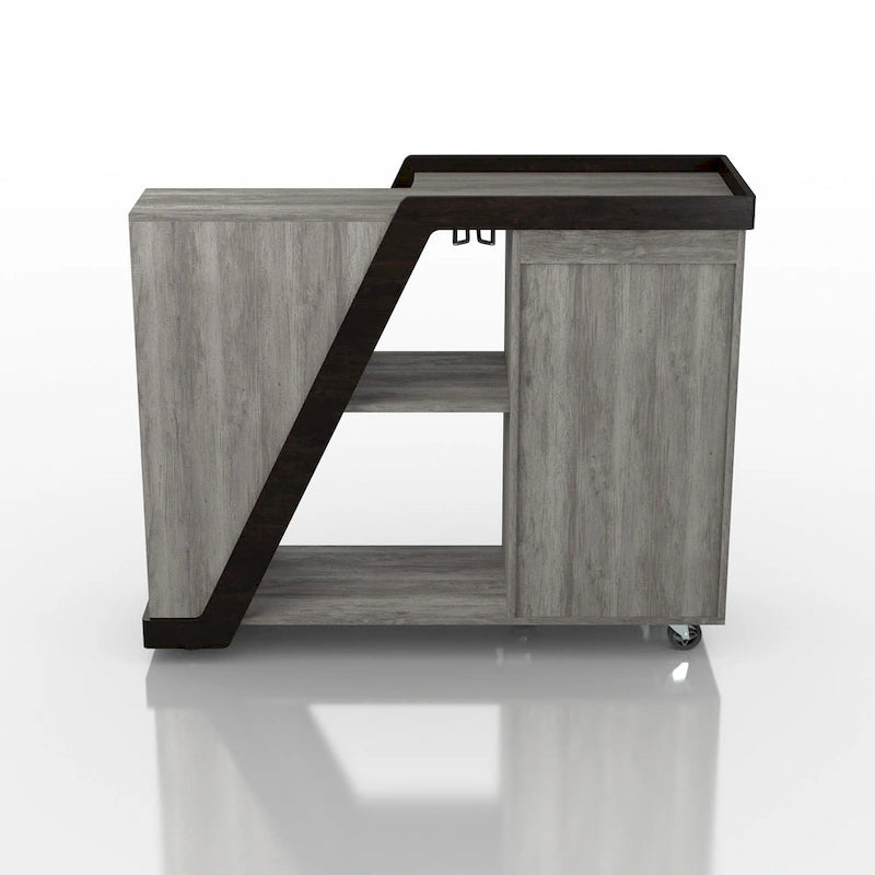 Furniture of America Tern Modern 6-shelf Mobile Wine Cabinet-17