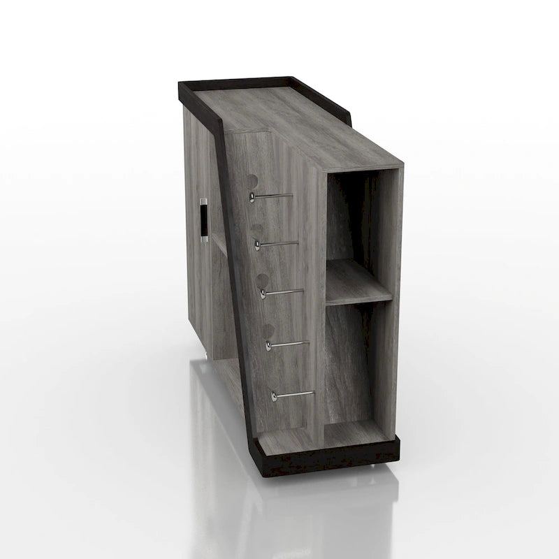 Furniture of America Tern Modern 6-shelf Mobile Wine Cabinet-19