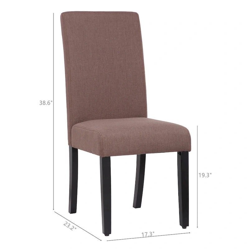 Grandview Upholstered Linen Fabric Dining Chair (Set of 2)-2