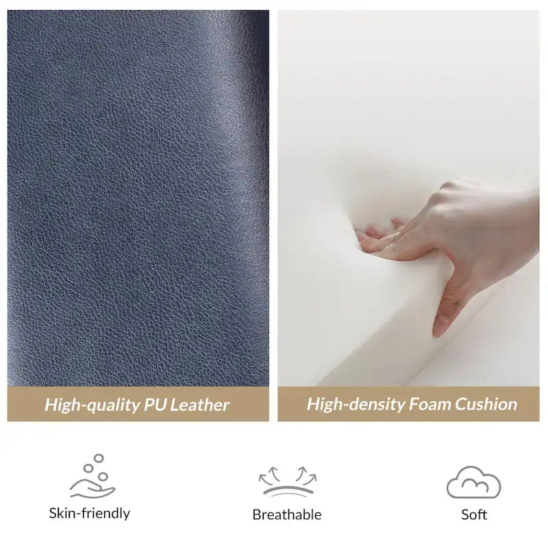 Patrick Mid-century Vegan Leather Solid Wood Recliner Set of 2 by HULALA HOME-14