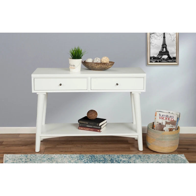 Alpine Furniture Flynn Mid Century Modern Console Table with 2 Drawers-29