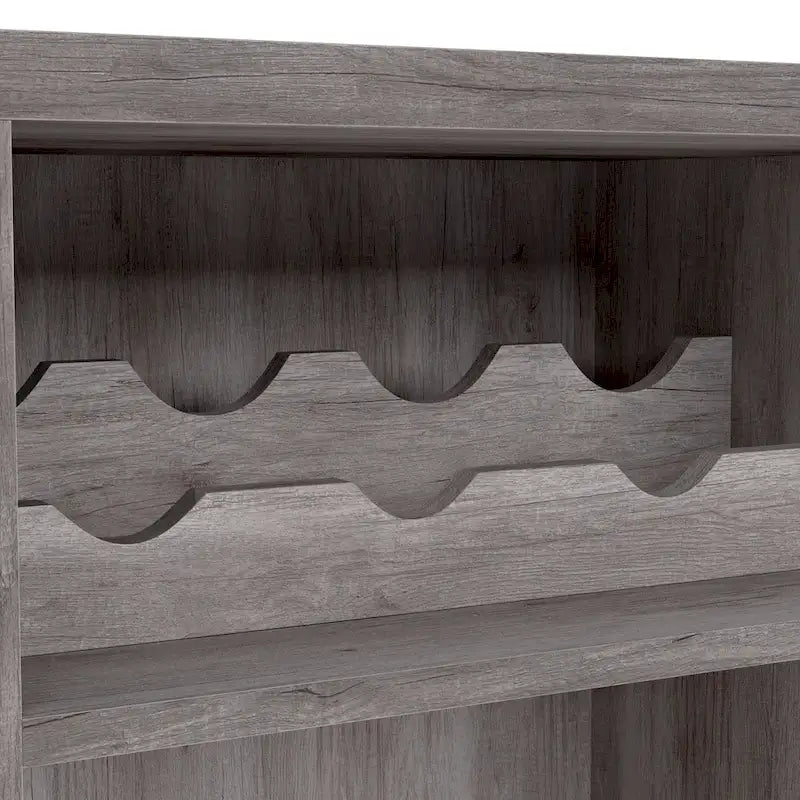 DH BASIC Farmhouse Plank-Style 28-Bottle 47-Inch Wine Cabinet Buffet by Denhour-13