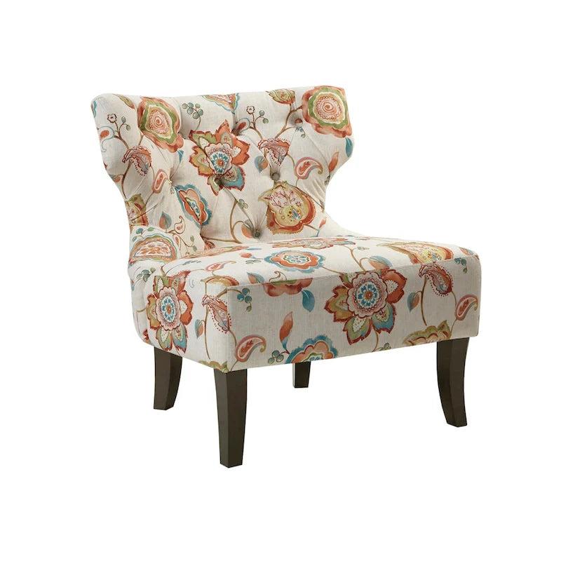 Madison Park Bree Hourglass Tufted Armless Chair-15