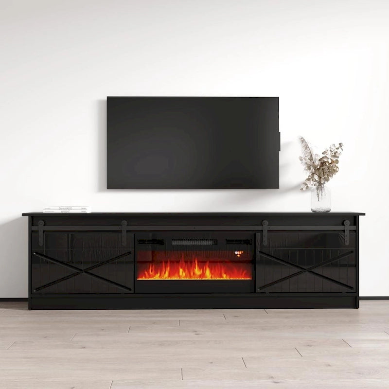Granero BL-EF Electric Fireplace 79 TV Stand-15