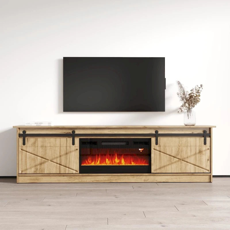 Granero BL-EF Electric Fireplace 79 TV Stand-17