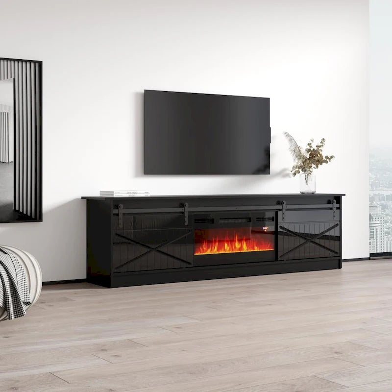 Granero BL-EF Electric Fireplace 79 TV Stand-3
