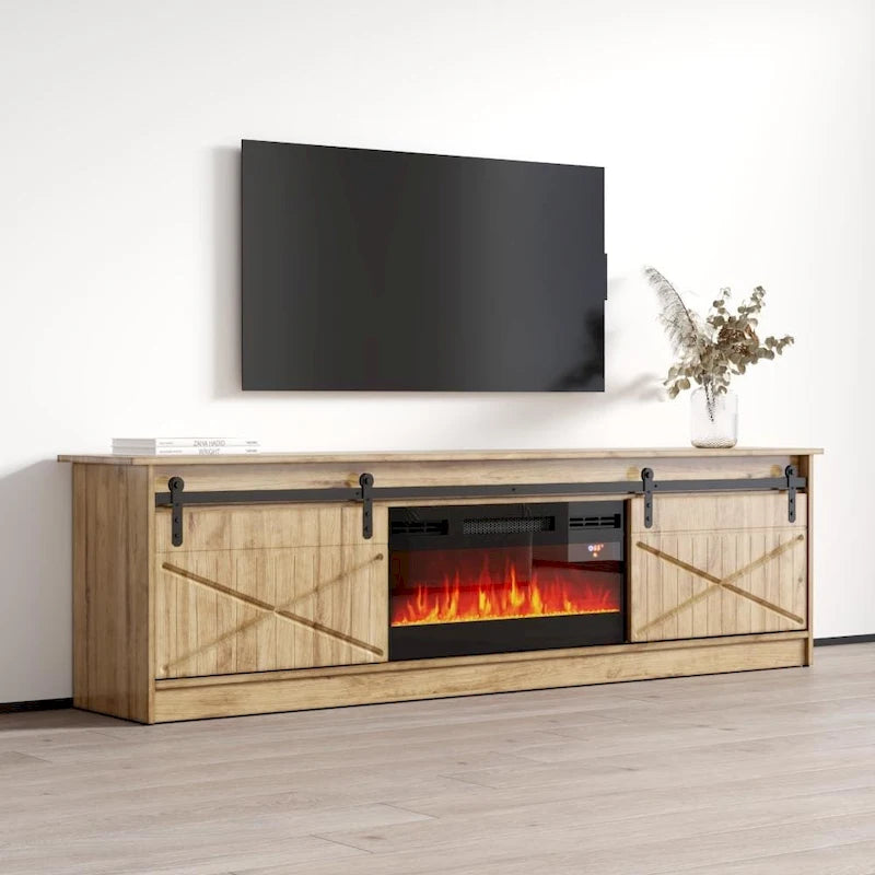Granero BL-EF Electric Fireplace 79 TV Stand-8