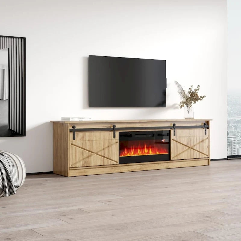 Granero BL-EF Electric Fireplace 79 TV Stand-9