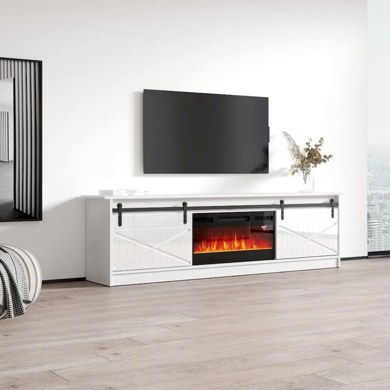 Granero BL-EF Electric Fireplace 79 TV Stand-13