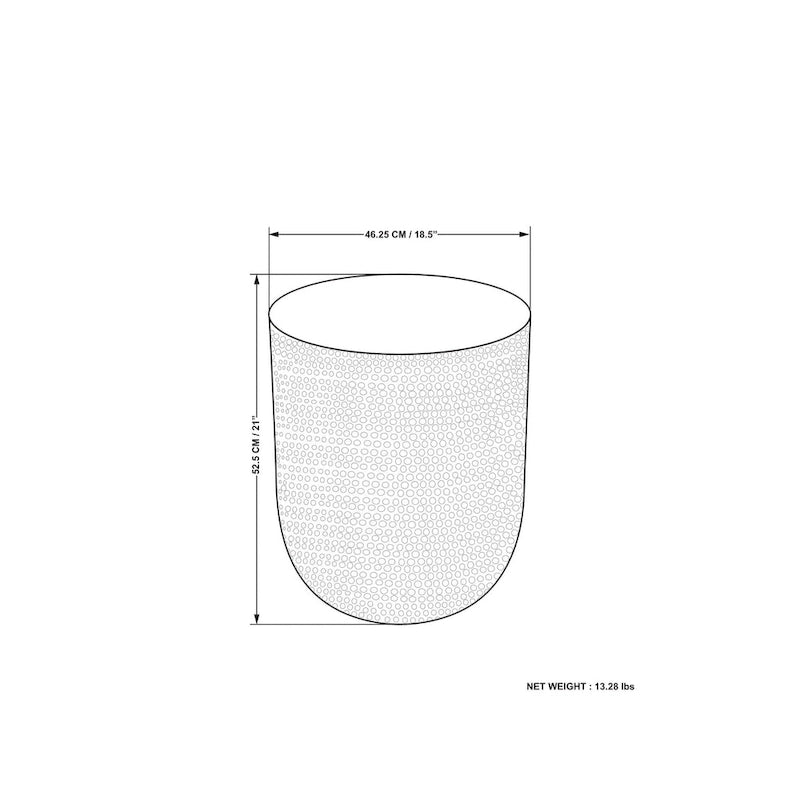 WYNDENHALL Kacy Boho 19 inch Wide Metal Metal Side Table, Fully Assembled-6