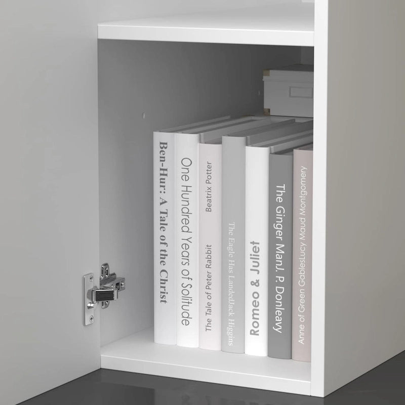 Timechee Reception Desk Counter with Adjustable Shelf Storage-8