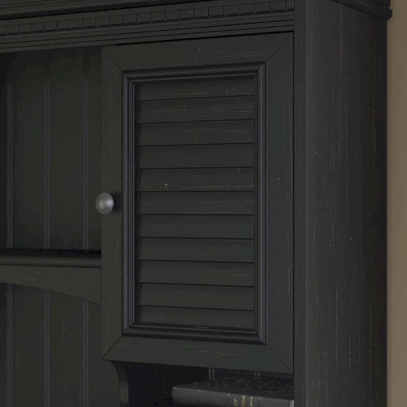 Fairview 60W L Shaped Desk with Hutch and Bookcase by Bush Furniture-27